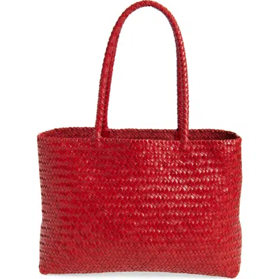 MADEWELL MADEWELL HANDWOVEN LEATHER TOTE