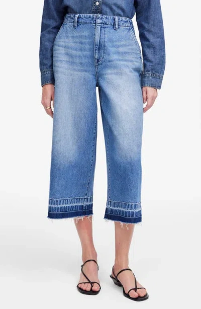 MADEWELL MADEWELL RELEASE HEM HIGH WAIST DENIM CULOTTE JEANS
