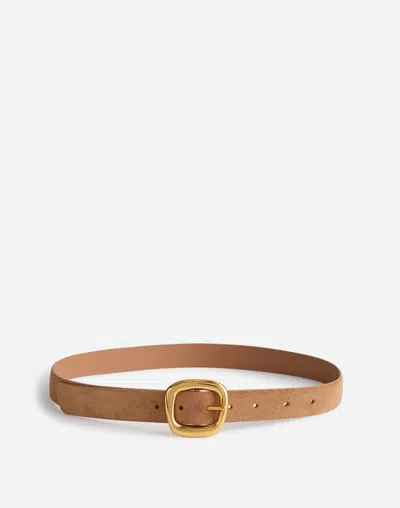 MADEWELL SCULPTURAL BUCKLE SUEDE BELT