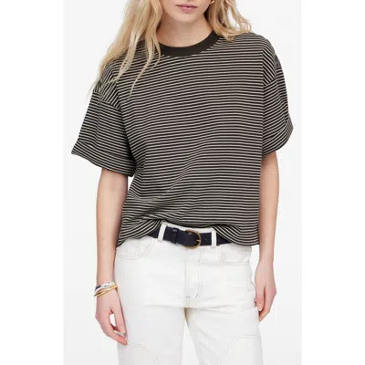 MADEWELL MADEWELL SHORT SLEEVE STRIPE SWEATSHIRT T-SHIRT