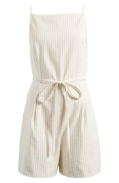 MADEWELL MADEWELL SQUARE NECK SLEEVELESS PLEATED ROMPER