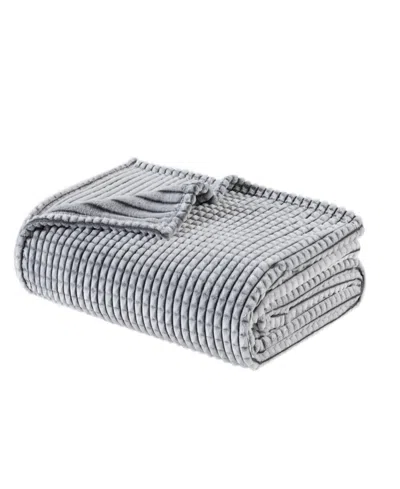 MADISON PARK CARVED PLUSH BLANKET, KING