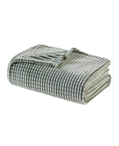 MADISON PARK CARVED PLUSH BLANKET, TWIN