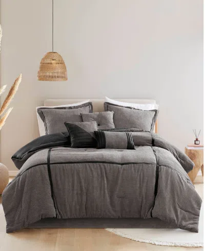 MADISON PARK DALLAS 7-PC. COMFORTER SET, CALIFORNIA KING