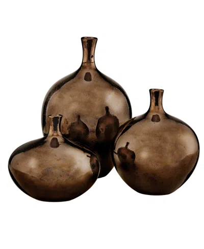 MADISON PARK SIGNATURE ANSEN METALLIC VASE SET OF 3