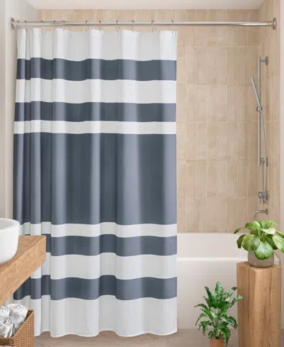 MADISON PARK SPA WAFFLE 3M-SCOTCHGARD SHOWER CURTAIN, 72" X 78"
