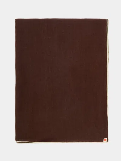 MADRE LINEN HAND-DYED LINEN CONTRAST-EDGE TABLECLOTH (110IN/2.79M)