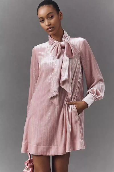 MAEVE THE CAROLINE TIE-NECK MINI DRESS BY MAEVE