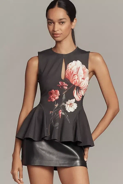 MAEVE MAEVE NIGHT WATCH PEPLUM TANK TOP