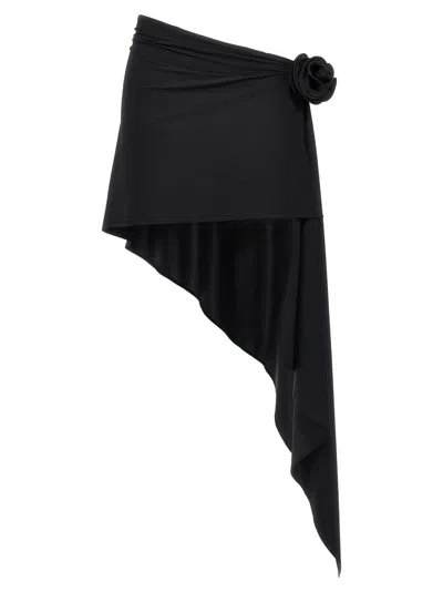 MAGDA BUTRYM WOMEN BLACK ASYMMETRICAL MINI SKIRT, 28 LUXURY SKIRTS FOR WOMEN DARVEYS