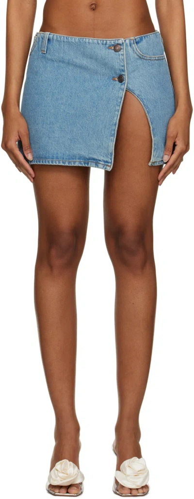 MAGDA BUTRYM BLUE ULTRA DENIM MINISKIRT