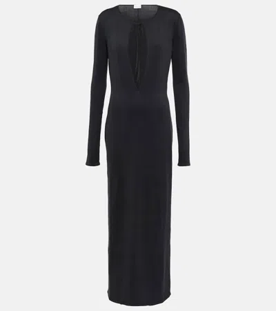 MAGDA BUTRYM CUTOUT SILK MAXI DRESS