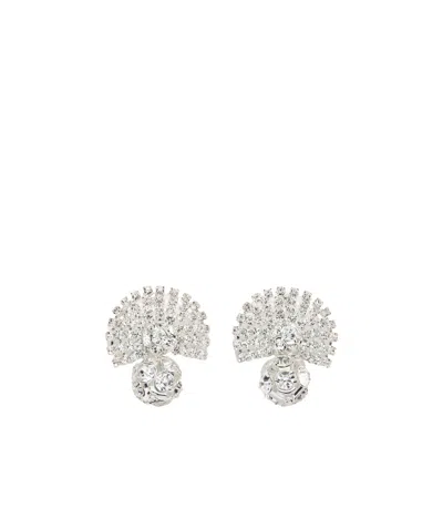 MAGDA BUTRYM FAN-SHAPED CRYSTAL-EMBELLISHED EARRINGS