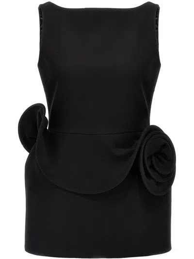 MAGDA BUTRYM FLORAL-APPLIQUÉ SHEATH MINI DRESS