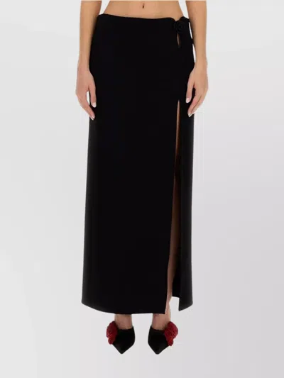 MAGDA BUTRYM FLORAL EMBELLISHMENT LONG SKIRT