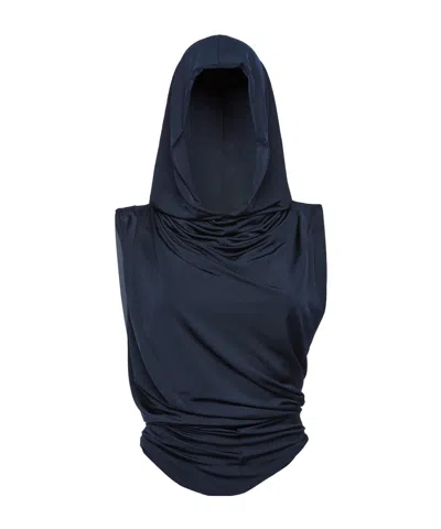 MAGDA BUTRYM HOODED DRAPING BLOUSE