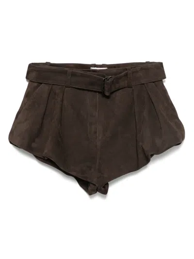 MAGDA BUTRYM SUEDE SHORTS - WOMEN'S - SHEEP SUEDE