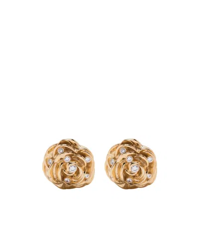 MAGDA BUTRYM THREE-DIMENSIONAL FLOWER EARRINGS