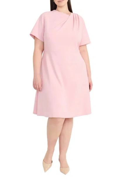 MAGGY LONDON MAGGY LONDON DRAPE DETAIL FIT & FLARE DRESS