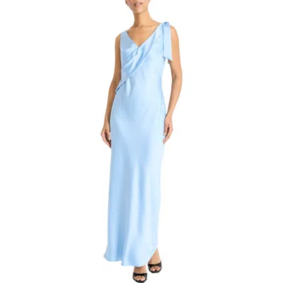MAGGY LONDON MAGGY LONDON TIE DETAIL SATIN GOWN