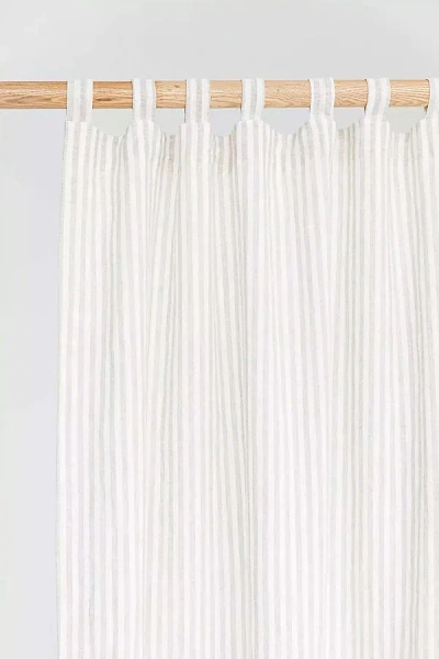 MAGICLINEN TAB TOP LINEN CURTAIN PANEL IN STRIPED IN NATURAL AT URBAN OUTFITTERS