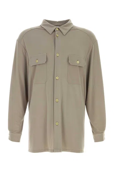 MAGLIANO MAGLIANO KHAKI STRETCH POLYESTER VENDEMMIA SHIRT