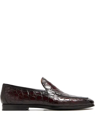 MAGNANNI CROCODILE-EMBOSSED LOAFERS