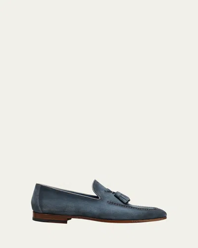 MAGNANNI MEN'S SENECA II SUEDE TASSEL LOAFERS