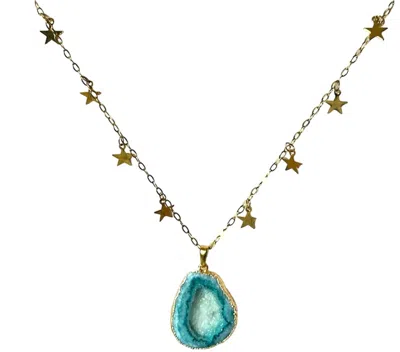 MAGPIE ROSE WOMEN'S GREEN / BLUE GREEN STELLAR STAR NECKLACE