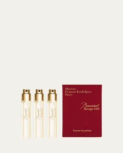 MAISON FRANCIS KURKDJIAN BACCARAT ROUGE 540 EXTRAIT DE PARFUM REFILLS, 3 X 0.37 OZ.