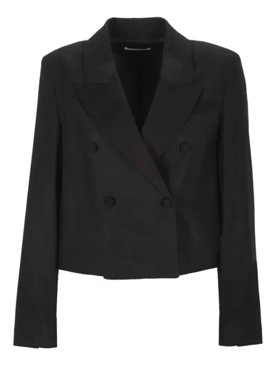 MAISON HOTEL CROPPED DOUBLE-BREASTED BLAZER