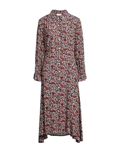 MAISON HOTEL MAISON HOTEL WOMAN MIDI DRESS DARK PURPLE SIZE S VISCOSE