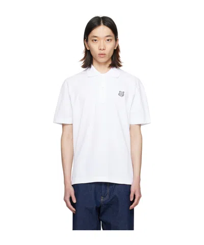 MAISON KITSUNÉ MAISON KITSUNÉ FOX HEAD PATCH SHORT-SLEEVED POLO SHIRT