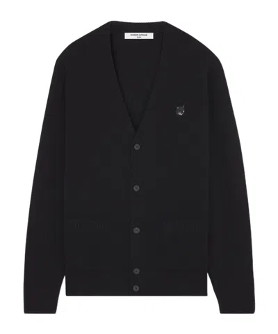 MAISON KITSUNÉ MAISON KITSUNÉ BOLD FOX HEAD-PATCH BUTTON-UP CARDIGAN