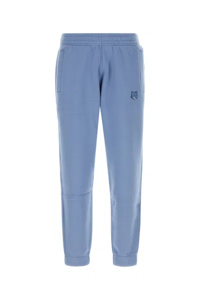 MAISON KITSUNÉ CERULEAN BLUE COTTON JOGGERS