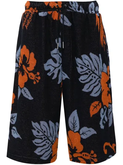 MAISON KITSUNÉ FLORAL-PRINT COTTON SHORTS