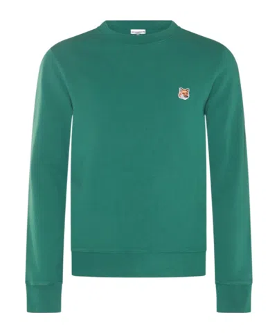 MAISON KITSUNÉ MAISON KITSUNÉ FOX PATCH CREWNECK SWEATSHIRT