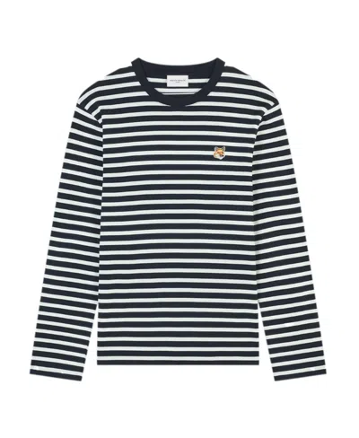 MAISON KITSUNÉ MAISON KITSUNÉ STRIPED LONG-SLEEVED T-SHIRT