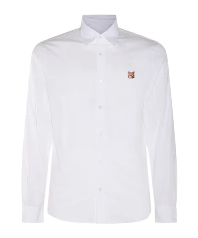 MAISON KITSUNÉ MAISON KITSUNÉ FOX HEAD PATCH LONG-SLEEVED SHIRT