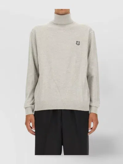 MAISON KITSUNÉ FOX PATCH TURTLENECK SWEATER