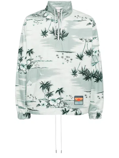 MAISON KITSUNÉ GRAPHIC-PRINT COTTON JACKET