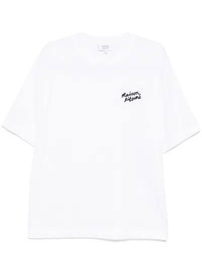 MAISON KITSUNÉ HANDWRITING EMBROIDERED T-SHIRT