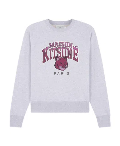 MAISON KITSUNÉ MAISON KITSUNÉ LOGO PRINTED KNIT JUMPER