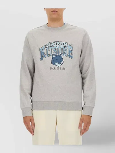 MAISON KITSUNÉ LOGO PRINT CREW NECK SWEATSHIRT