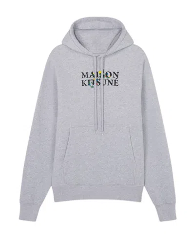 MAISON KITSUNÉ MAISON KITSUNÉ LOGO PRINTED DRAWSTRING HOODIE