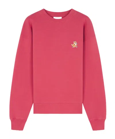 MAISON KITSUNÉ MAISON KITSUNÉ SPEEDY FOX PATCH CREWNECK SWEATSHIRT