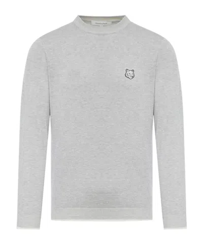MAISON KITSUNÉ MAISON KITSUN FOX HEAD PATCH FINE-KNIT JUMPER