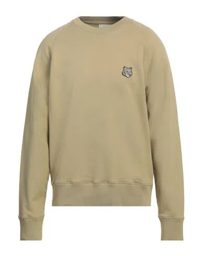 MAISON KITSUNÉ MAISON KITSUNÉ MAN SWEATSHIRT SAGE GREEN SIZE M COTTON