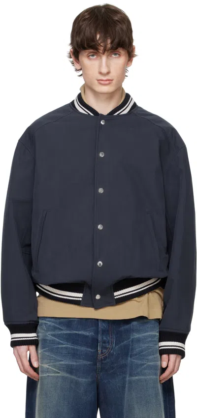 MAISON KITSUNÉ NAVY TEDDY BOMBER JACKET