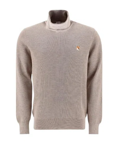 MAISON KITSUNÉ ROLL-NECK FINE-KNIT JUMPER